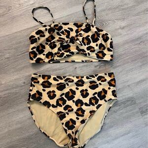 Target Kids Swim Leopard Print Bikini